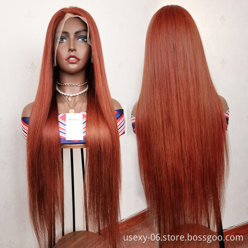 Hot Sale 613 Blonde blue Human Hair Lace Front Wigs 100% Pre Plucked Transparent HD Lace Frontal Wig Colored Brazilian Hair Wig